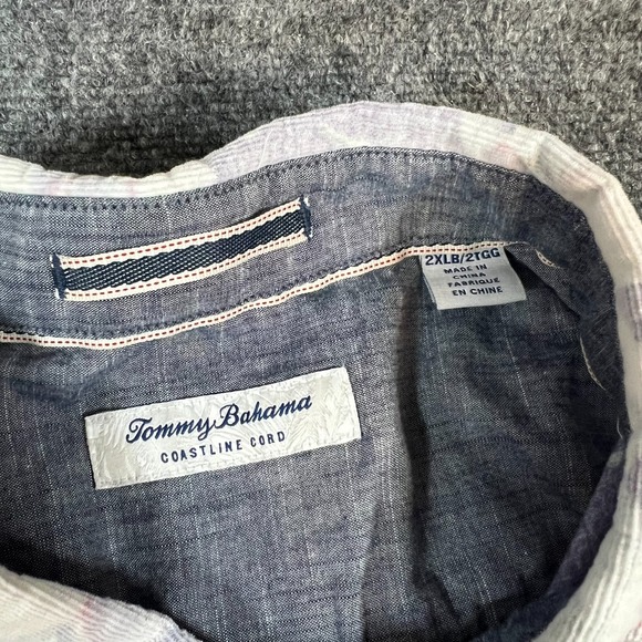 Men's Tommy Bahama Coastline Cord Long Sleeve Button-Up Tropical Shirt Size 2XLB - Picture 8 of 14